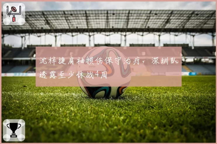 沈梓捷肩袖损伤保守治疗，深圳队透露至少休战4周